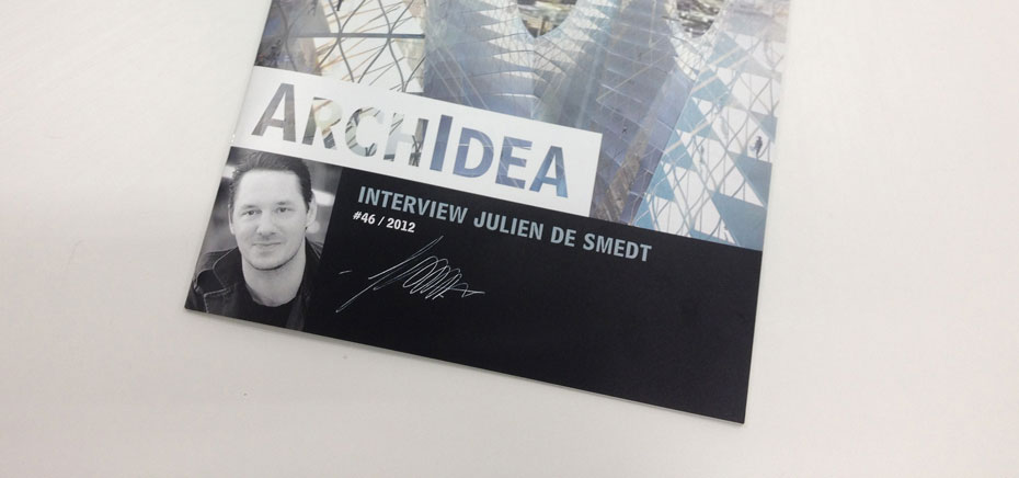 ARCHIDEA’S EDZARD MIK INTERVIEWS JULIEN DE SMEDT FOR ITS BIANNUAL FEATURE